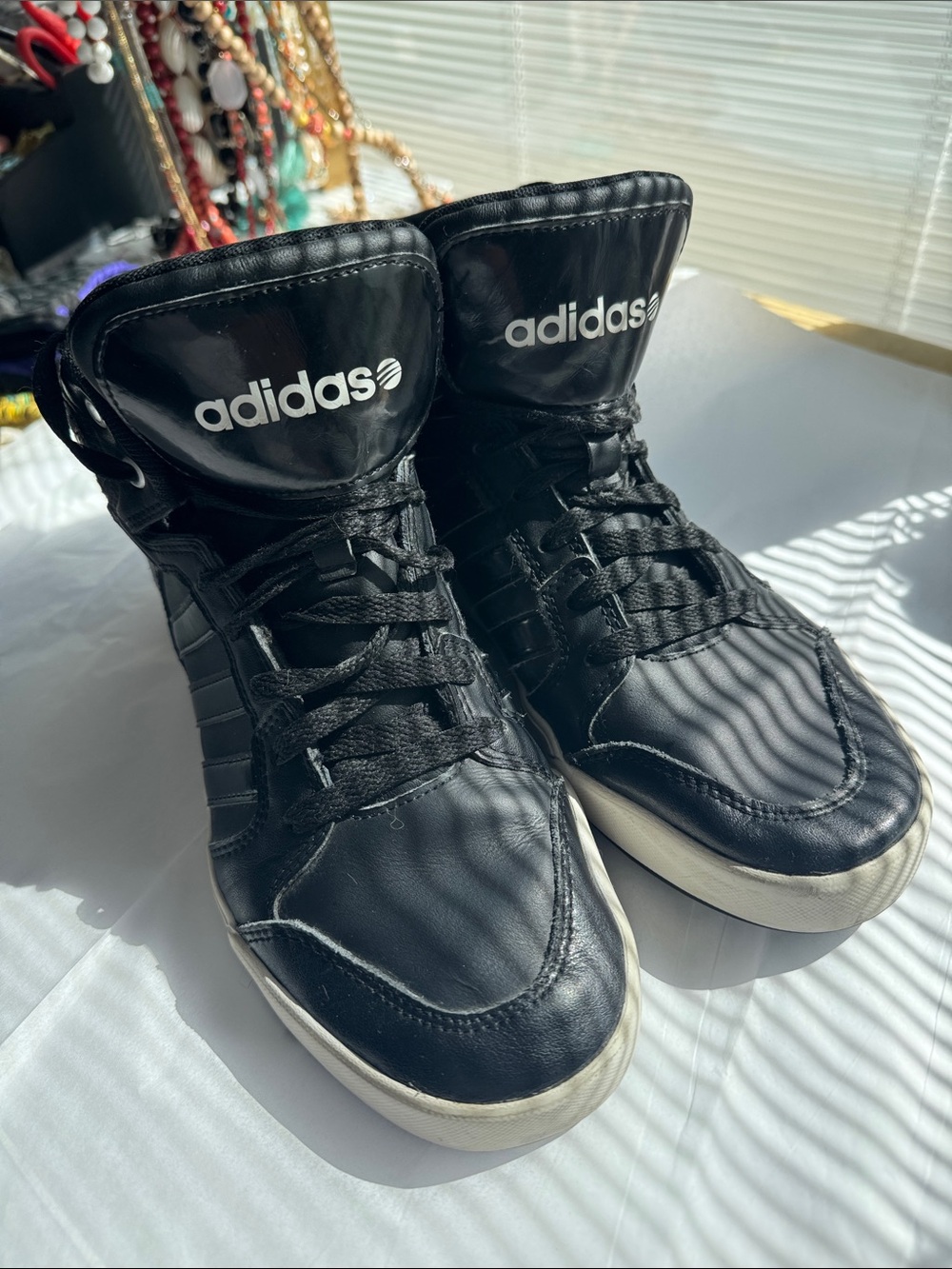 Adidas Y2K NEO Raleigh Mid Black Leopard High Top Sneakers Women’s 9.5